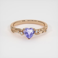 1.01 Ct. Violet Sapphire Ring, 18K Rose Gold 1