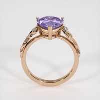 3.00 Ct. Pinkish Purple Sapphire Ring, 18K Rose Gold 3