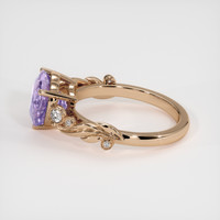 3.00 Ct. Pinkish Purple Sapphire Ring, 18K Rose Gold 4
