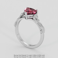 1.78 Ct. Pink Malaya Garnet Ring, Silver 2