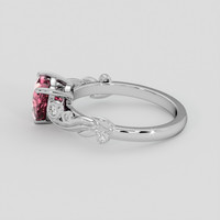 1.78 Ct. Pink Malaya Garnet Ring, Silver 4