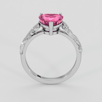 2.02 Ct. Purplish Pink Sapphire Ring, 10K White Gold 3
