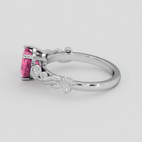 2.02 Ct. Purplish Pink Sapphire Ring, 10K White Gold 4