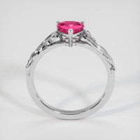 1.15 Ct. Reddish Pink Sapphire Ring, 10K White Gold 3