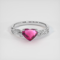 0.72 Ct. Gemstone Ring, 14K White Gold 1