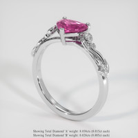 0.72 Ct. Gemstone Ring, 14K White Gold 2