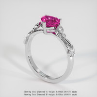 1.53 Ct. Sapphire Ring, 14K White Gold 2