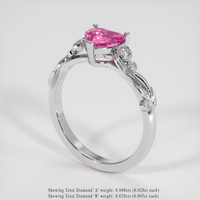 1.04 Ct. Sapphire Ring, 14K White Gold 2