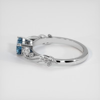 1.20 Ct. Greyish Blue Sapphire Ring, 14K White Gold 4