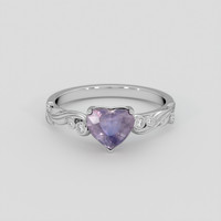 2.24 Ct. Pinkish Purple Sapphire Ring, 14K White Gold 1