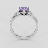 2.24 Ct. Pinkish Purple Sapphire Ring, 14K White Gold 3