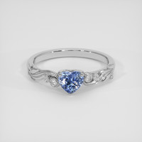 1.34 Ct. Blue Sapphire Ring, 14K White Gold 1