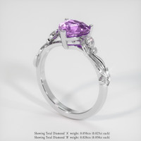 2.00 Ct. Purple Sapphire Ring, 14K White Gold 2