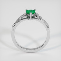 0.39 Ct. Emerald Ring, 18K White Gold 3