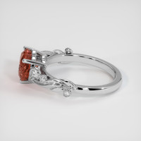 2.05 Ct. Padparadscha Sapphire Ring, 18K White Gold 4