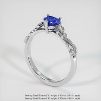 1.62 Ct. Sapphire Ring, 18K White Gold 2
