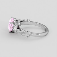 3.13 Ct. Pink Sapphire Ring, 18K White Gold 4