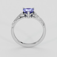 1.02 Ct. Blue Sapphire Ring, 18K White Gold 3