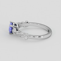 1.02 Ct. Blue Sapphire Ring, 18K White Gold 4