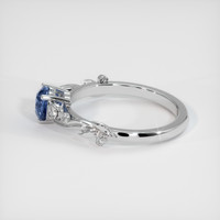1.01 Ct. Blue Sapphire Ring, 18K White Gold 4
