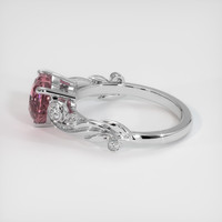 1.69 Ct. Pink Sapphire Ring, 18K White Gold 4