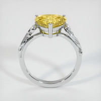 3.55 Ct. Yellow Sapphire Ring, 18K White Gold 3