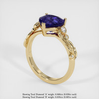 2.92 Ct. Color Change Sapphire Ring, 14K Yellow Gold 2