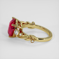 5.01 Ct. Pinkish Red Ruby Ring, 14K Yellow Gold 4
