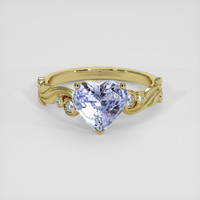 3.66 Ct. Blue Sapphire Ring, 14K Yellow Gold 1