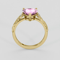 2.19 Ct. Pink Sapphire Ring, 14K Yellow Gold 3