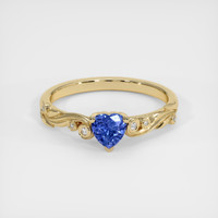 0.55 Ct. Sapphire Ring, 14K Yellow Gold 1