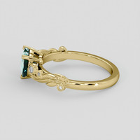 1.18 Ct. Bluish Green Sapphire Ring, 14K Yellow Gold 4