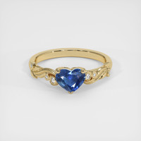 0.79 Ct. Sapphire Ring, 14K Yellow Gold 1