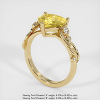 3.55 Ct. Yellow Sapphire Ring, 14K Yellow Gold 2