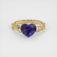 2.92 Ct. Color Change Sapphire Ring, 18K Yellow Gold 1