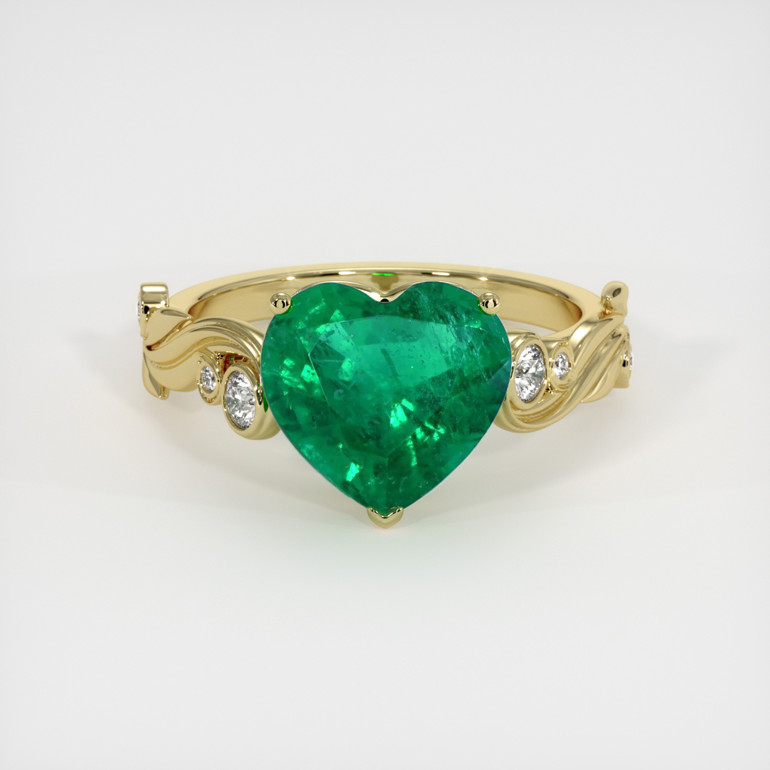 Emerald Ring 3.01 Ct. 18K Yellow Gold | The Natural Emerald Company