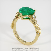 3.01 Ct. Emerald Ring, 18K Yellow Gold 2