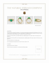 Emerald Ring 1.32 Ct. 18K Yellow Gold Appraisal