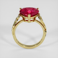 5.01 Ct. Pinkish Red Ruby Ring, 18K Yellow Gold 3