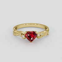 1.05 Ct. Ruby Ring, 18K Yellow Gold 1