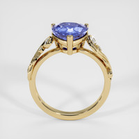 3.04 Ct. Blue Sapphire Ring, 18K Yellow Gold 3