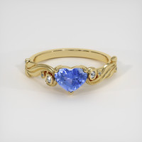1.44 Ct. Violet Sapphire Ring, 18K Yellow Gold 1