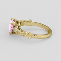 2.19 Ct. Pink Sapphire Ring, 18K Yellow Gold 4