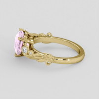 3.13 Ct. Pink Sapphire Ring, 18K Yellow Gold 4