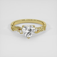1.10 Ct. White Sapphire Ring, 18K Yellow Gold 1