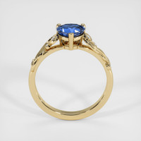 0.79 Ct. Blue Sapphire Ring, 18K Yellow Gold 3