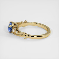 0.79 Ct. Blue Sapphire Ring, 18K Yellow Gold 4