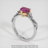 1.30 Ct. Gemstone Ring, 14K Yellow & White 2