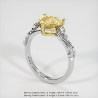 3.61 Ct. Yellow Sapphire Ring, 18K Yellow & White 2