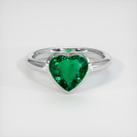 1.98 Ct. Emerald   Ring, Platinum 950 1